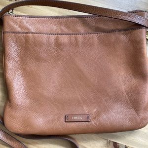 Fossil Bintage crossbody, brown leather, small size‎